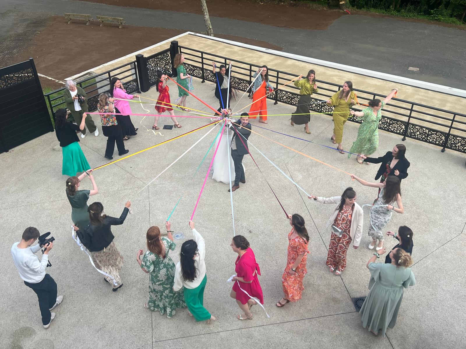 photo mariage jeu du ruban